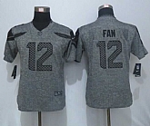 Women Limited Nike Seattle Seahawks #12 Fan Gray Stitched Gridiron Gray Jersey,baseball caps,new era cap wholesale,wholesale hats
